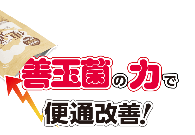 善玉菌の力で便通改善