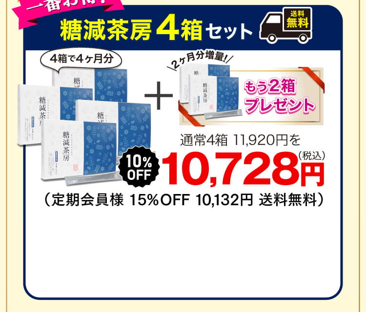 糖減茶房4箱セット