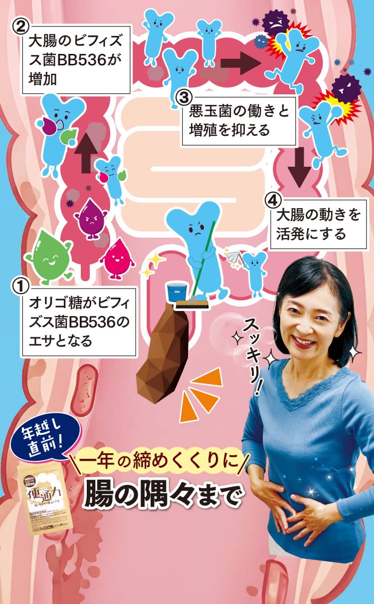 年越し直前！1年の締めくくりに腸の隅々まで