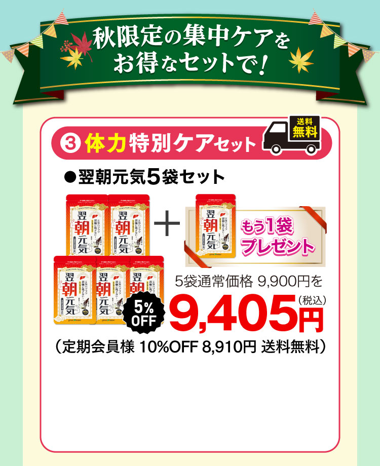 体力特別セット 翌朝元気5+1