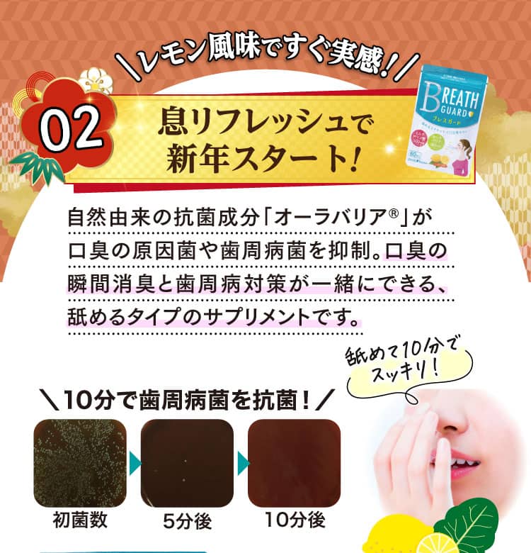レモン風味ですぐ実感！息リフレッシュで新年スタート！