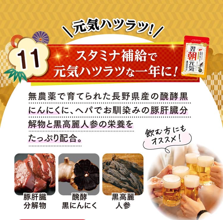 元気ハツラツ！スタミナ補給で元気ハツラツな一年に！