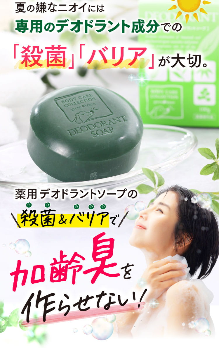 殺菌＆バリアで加齢臭を作らせない！