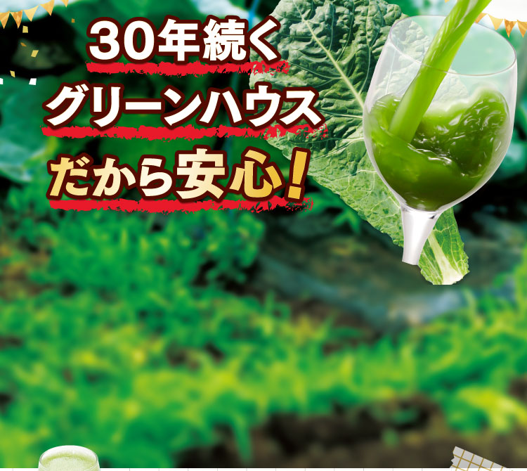 30年続くグリーンハウスだから安心！