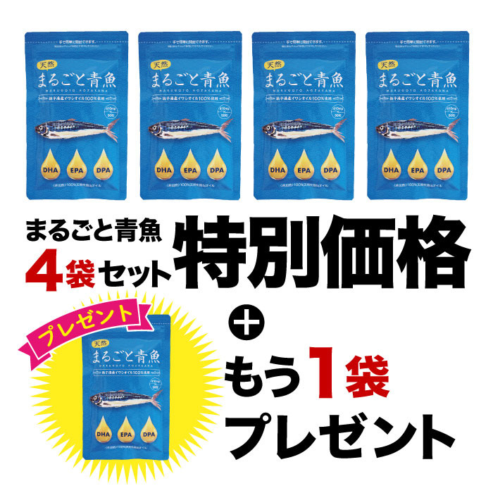 2026年8月イベント　まるごと青魚4袋+1袋プレゼント