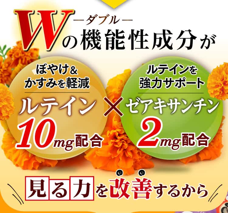 Wの機能性成分が見る力を改善するから