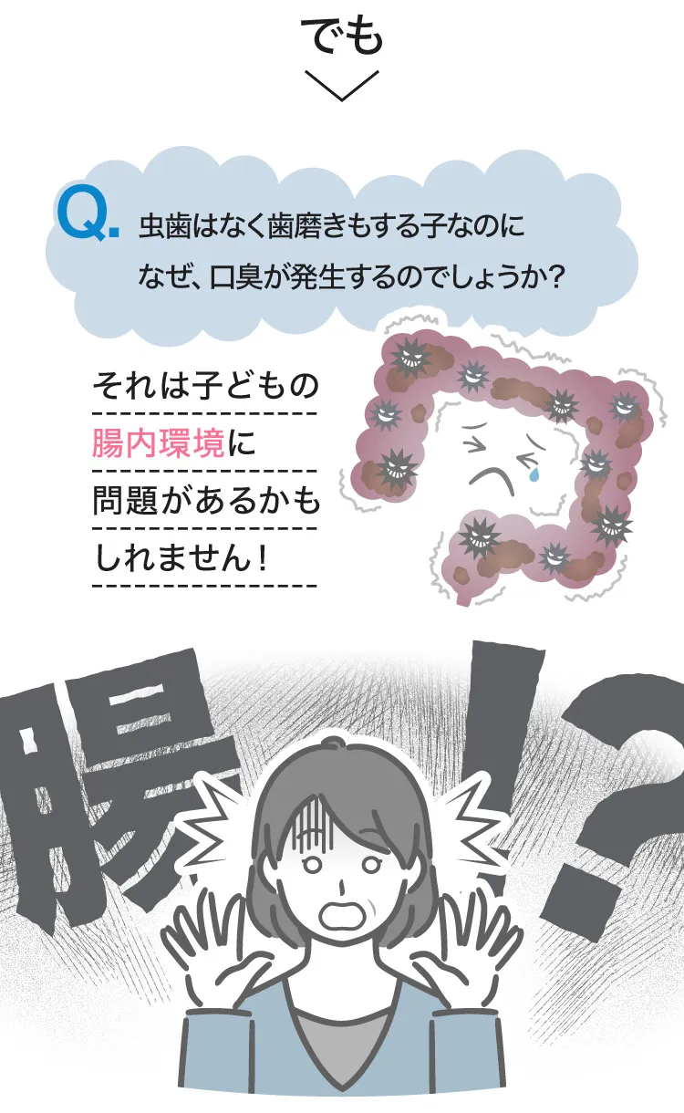 虫歯はなく歯磨きもしているのに口臭が発生する。それは腸内環境に問題があるかもしれません！