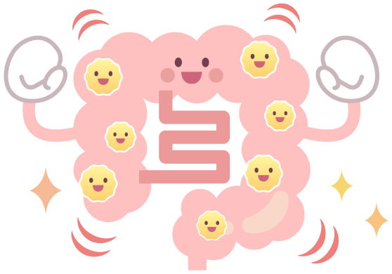 元気な腸のイラスト
