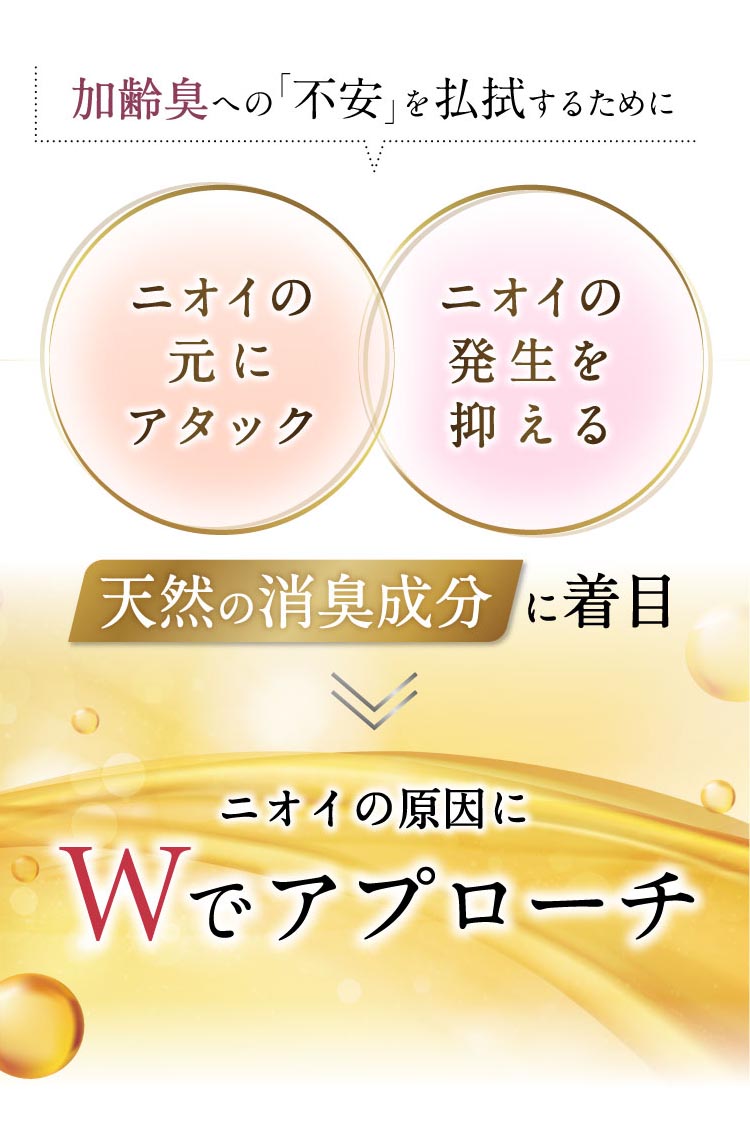 ニオイの原因にWでアプローチ