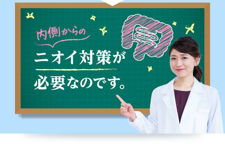 内側からのニオイ対策が必要なのです。