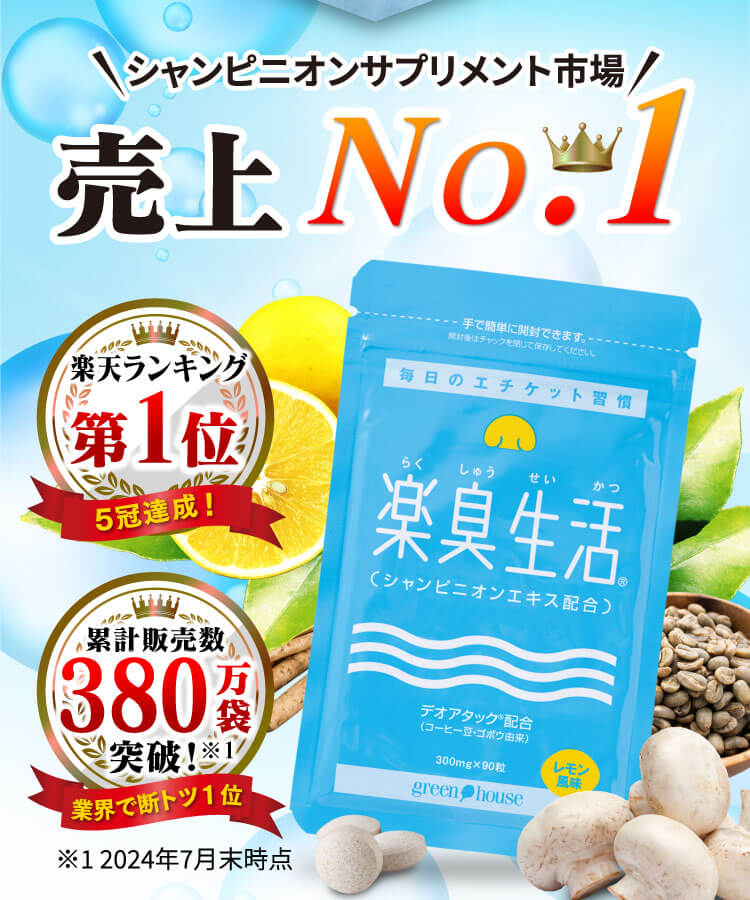 シャンピニオンサプリメント市場売り上げNo,1