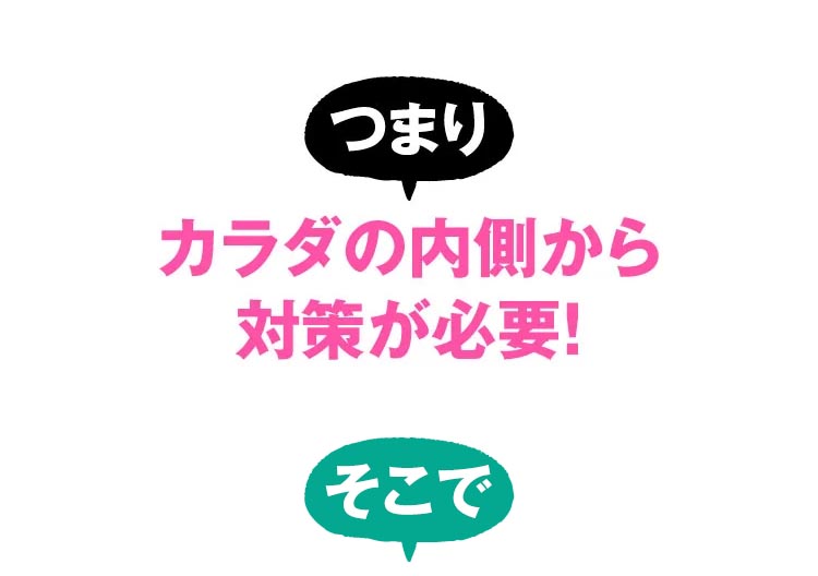 カラダの内側から対策が必要！