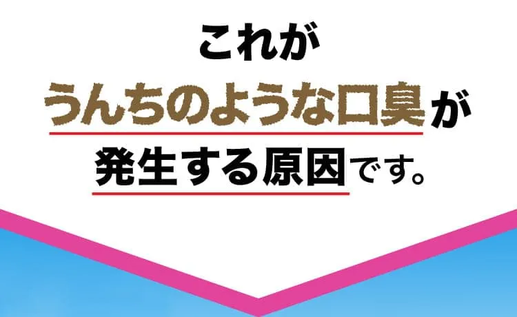 これがうんちのような口臭の原因です。