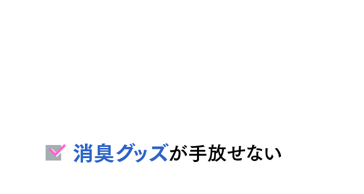 消臭グッズが手放せない