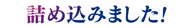 詰め込みました！