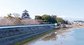 日本三大水城の中津城