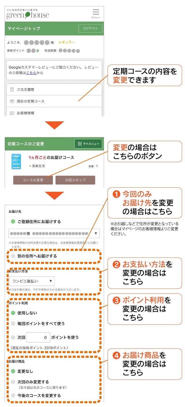 マイページ確認・変更方法｜グリーンハウス株式会社