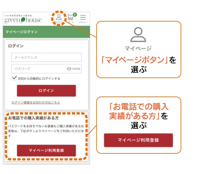 マイページ登録方法｜グリーンハウス株式会社