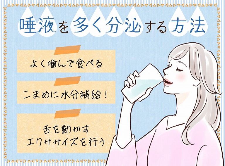 唾液を多く分泌する方法