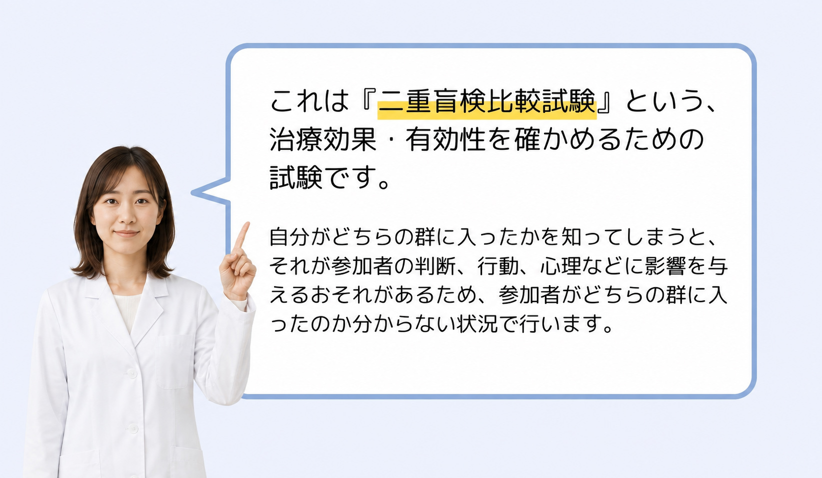 二重盲検比較試験コメント