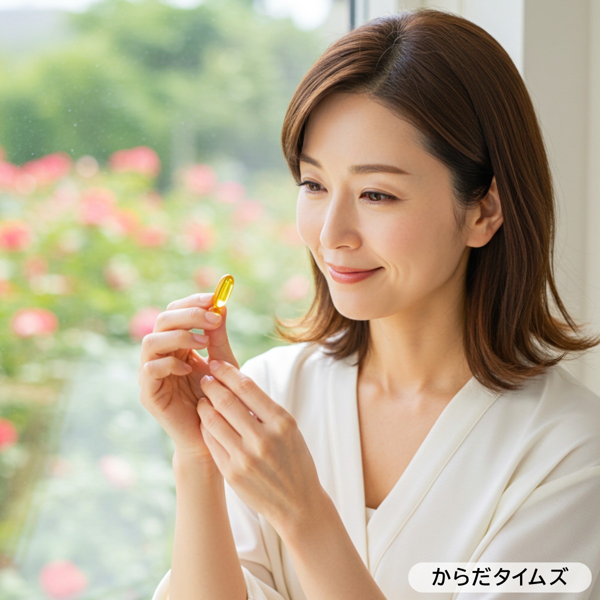 飲む香水を使用している40代女性