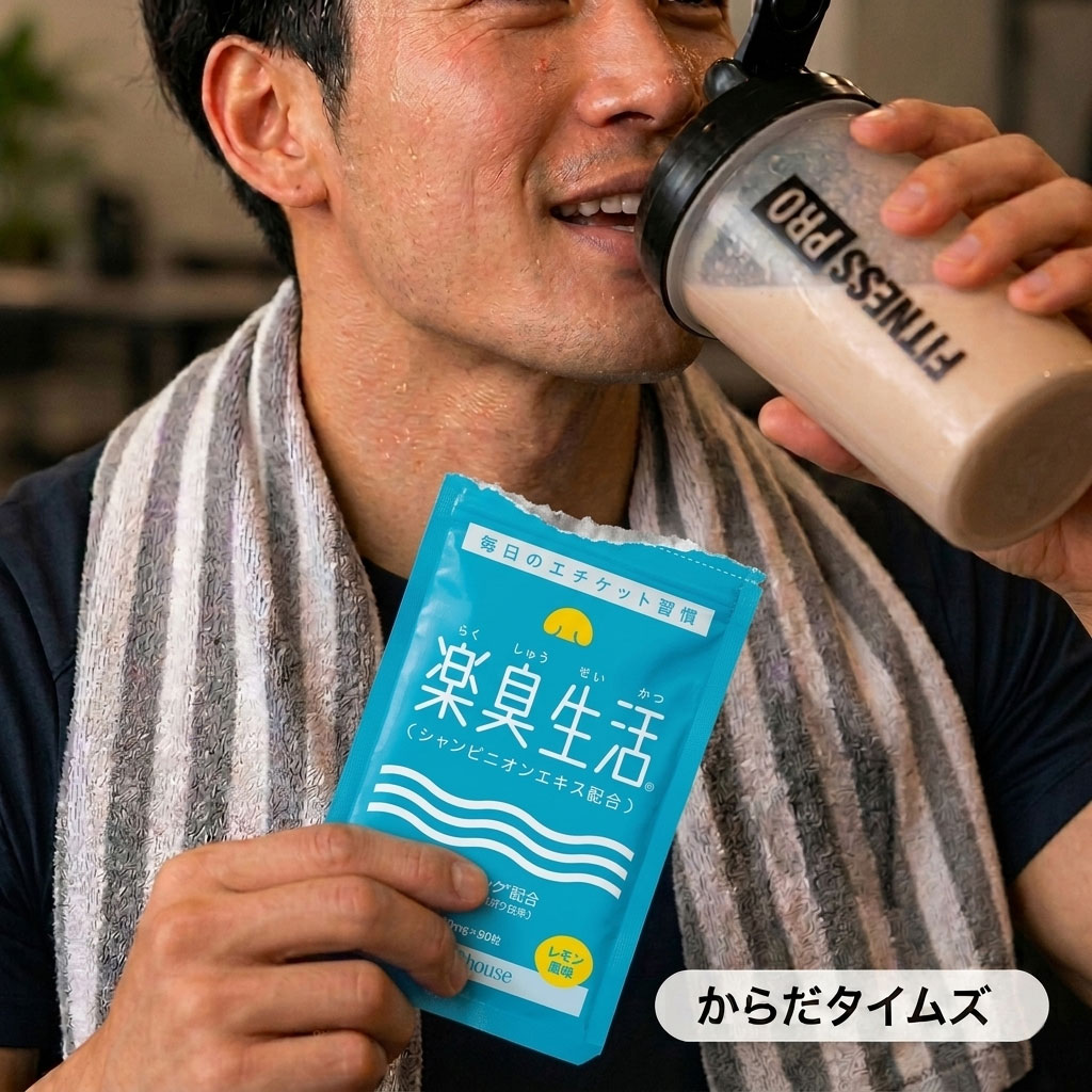 プロテインと共に『楽臭生活』を2