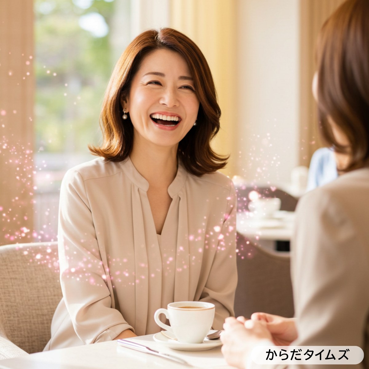飲む香水で体臭の問題を解決する40代女性