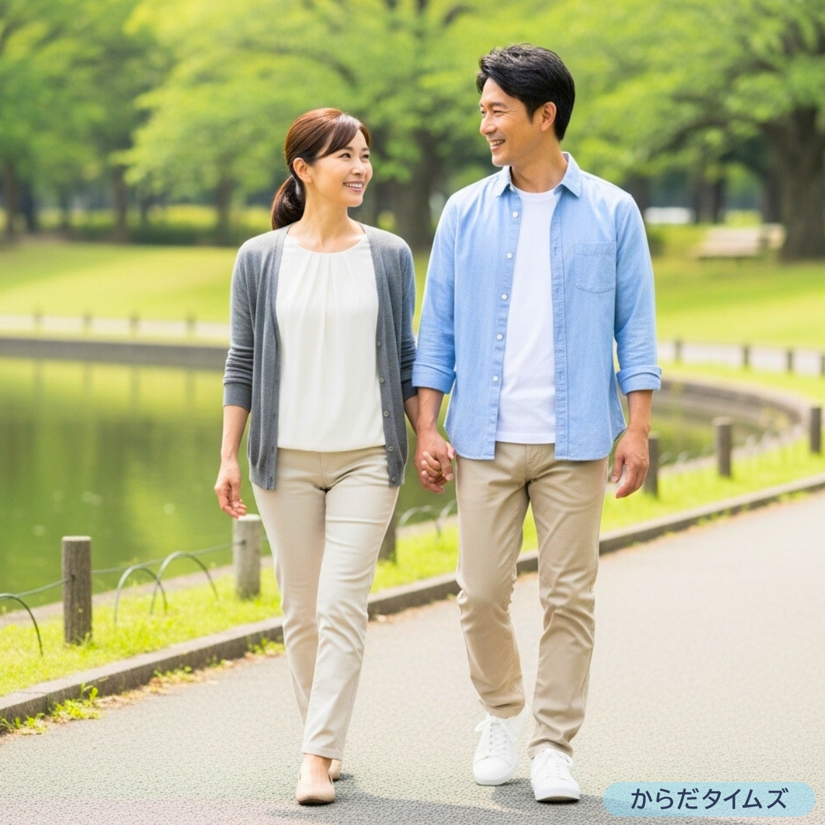 夫婦で一緒に口臭ケアをして爽やかな毎日