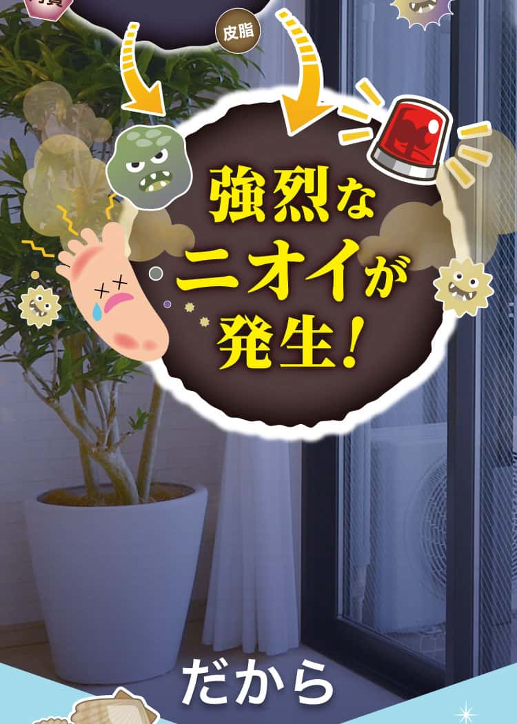 強烈なニオイが発生！